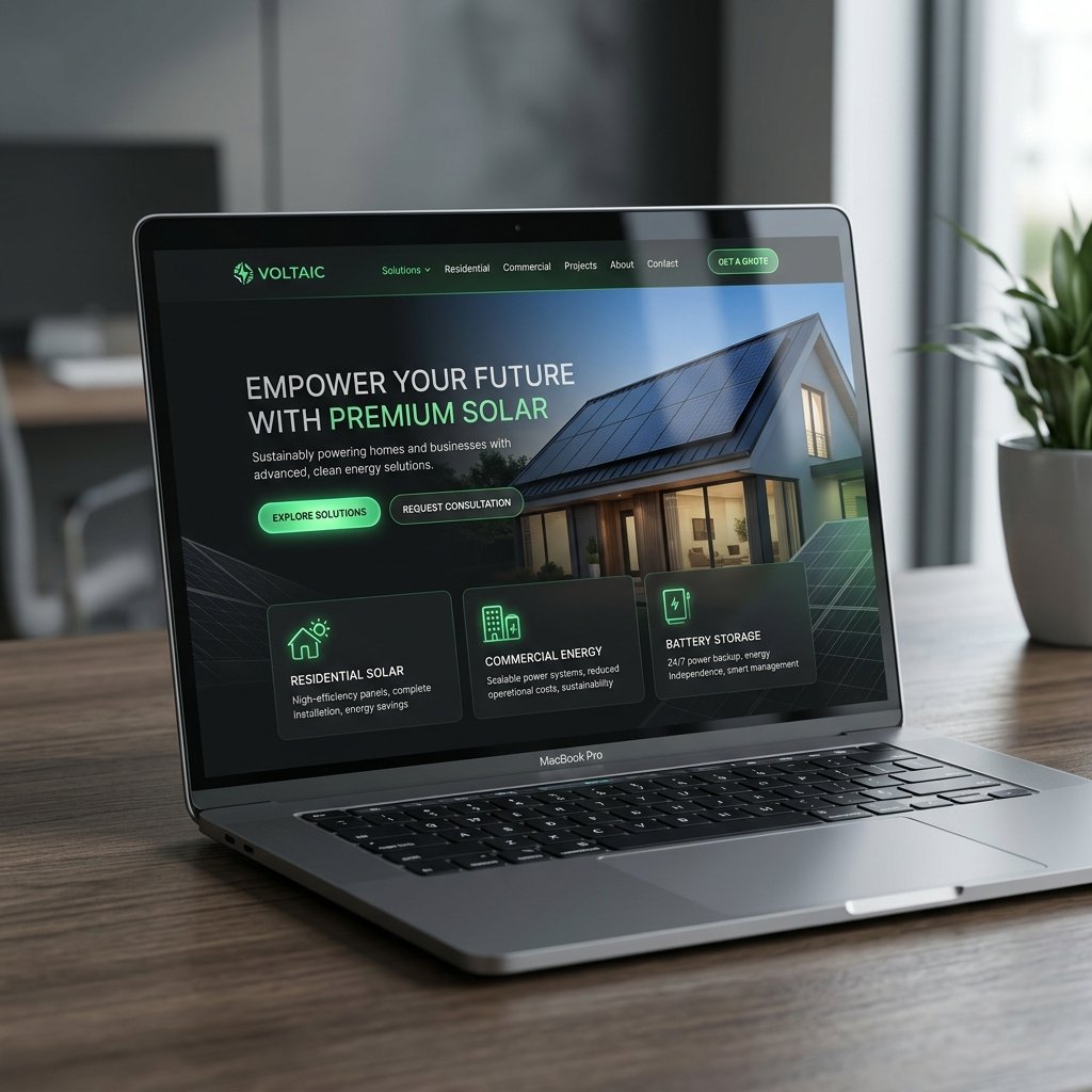 Site Energia Solar Mockup